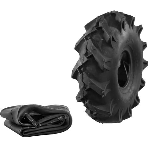 Ecovelo' 1 Pneumatico 3.00-4 + Camera Copertone 4 PR (Tele) per Mezzi Agricoli Speciali Hand Truck Carrelli Giardinaggio Trattorino