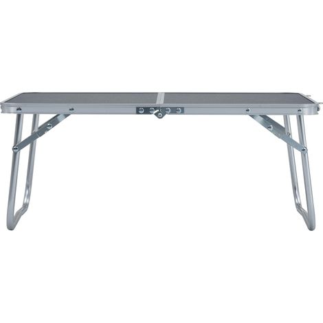 Table pliable de camping Gris Aluminium 60x40 cm