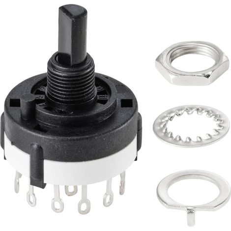 TRU COMPONENTS TC-9415600 SR26A-3X4-F20 COMMUTATEUR ROTATIF 250 V 150 MA 12 X 30 ° 1 PC(S) (1/5)