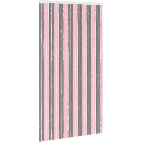 Tenda per insetti in chenille Grigio Argento e Rosa vidaXL (1/5)