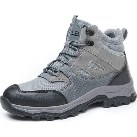 Chaussures de sécurité en Kevlar à embout d'acier, respirantes toute l'année, résistantes aux chocs et aux perforations, chaussures de sécurité industrielles en caoutchouc antidérapant et résistant à (1/5)