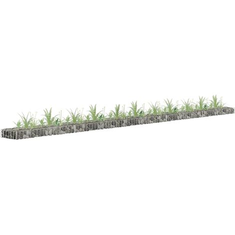 Lit surélevé à gabion-Jardinière en cage à pierre-Jardinière à gabion Acier galvanisé 450x30x10 cm (1/5)