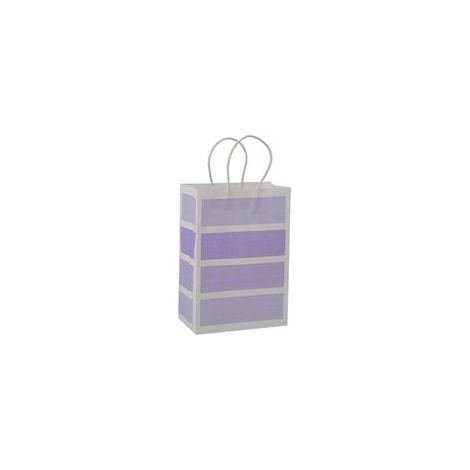 Lot de 25 Sachets Cadeaux en Papier Kraft Violet avec Poignée - JINFGERNE - Parfaits pour Dragées de Mariage, Fêtes et Événements Spéciaux, Pratiques et Élégants