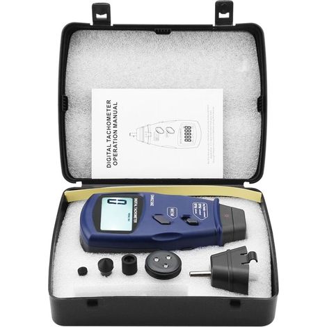 Tachymètre Numérique Laser Contact 5 Chiffres 18 mm Compteur de Rotation LCD Testeur (1/4)
