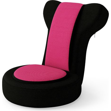 Silla de suelo ajustable de 64 x 48 x 53 cm asiento ergonómico uso versátil estilo moderno malla rosa 200018230