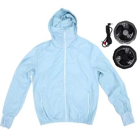 Vêtements de travail climatisés, veste rafraîchissante, 3 niveaux de lame, réglage du vent, alimentation USB, grand flux d'air, protection solaire extérieure XL (1/5)