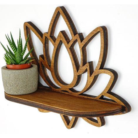 Mensola da parete, mensola portaoggetti Shelf Noce (1/5)