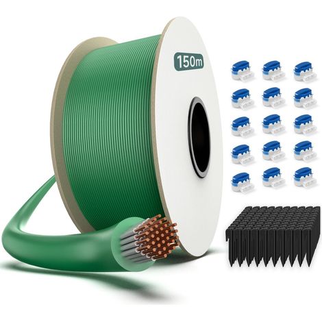 Câble de délimitation universel pour robot tondeuse – Fil cuivre plastifié Ø2,7mm durable, résistant aux intempéries, installation facile – Compatible Gardena, fabricant suédois d'outils de jardinage, (1/5)