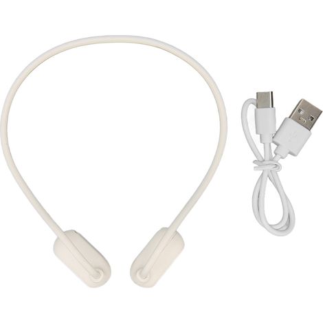 Casque Bluetooth à conduction osseuse, sans-fil rechargeable pour sport, course et conduite - Blanc (1/5)