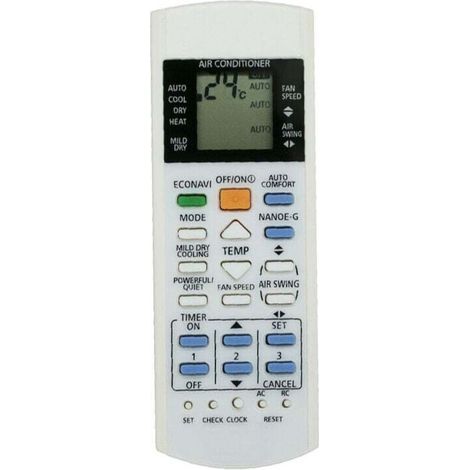 Panasonic Klimaanlagen-Fernbedienung, weiße ABS-Ersatzfernbedienung für Klimaanlagen A75C3300 3208 3706 3708 3883 3935 (1/5)