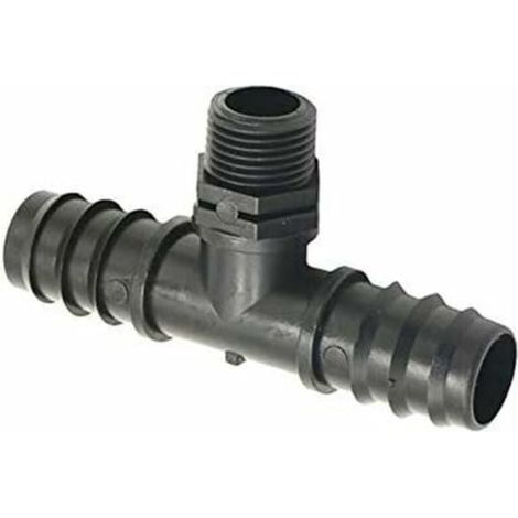 10pcs mâle 1/2 à 25mm Tuyau Barb T Connecteurs Séparateur d'eau 2 Voies pour Tuyau d'arrosage Connecteur de diviseur d'eau Durable (Color : 1I2 to 25mm)