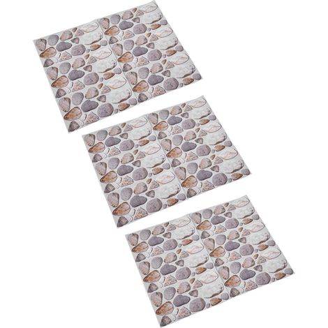 Lot de 18 autocollants pour carrelage, forte réflexion, imperméabilité à l'eau et à l'huile, superposition solide, autocollants muraux en PVC pour s (1/5)