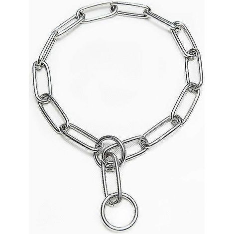 Collier pour chien en acier inoxydable, chaîne en P, collier anti-morsure pour grand chien, collier anti-collision télescopique (3 pièces, argent) (1/3)