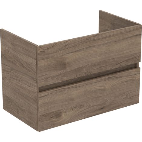 Ideal Standard Eurovit+ - Mueble de lavabo, 55x80x44 cm, 2 cajones, nogal R0263Y9 (1/5)