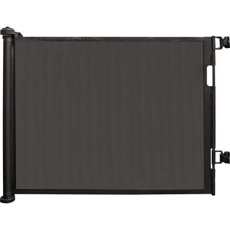 Barriere de Securite Retractable 0 à 180cm, Barrière Extensible pour Bébés, Chats et Chiens, Utilisation d'une Seule Main, Gain de Place, Barrière Escalier Bébé pour Escalier/Grille, Noir (1/5)