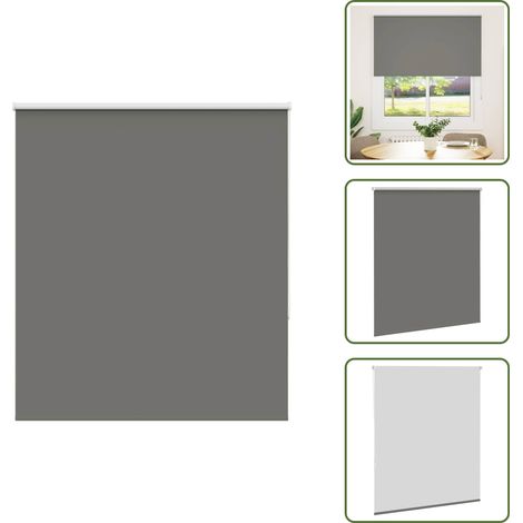 vidaXL Verdunkelungsrollo Grau 130x175cm Stoffbreite 126,6cm Polyester (1/5)