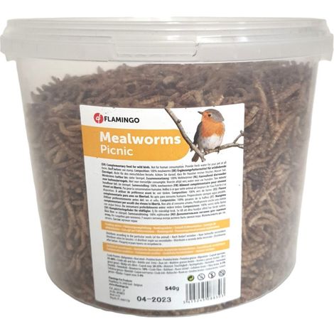 Vers de farine séchés PickNick seau de 540 g pour oiseaux - Flamingo (1/4)