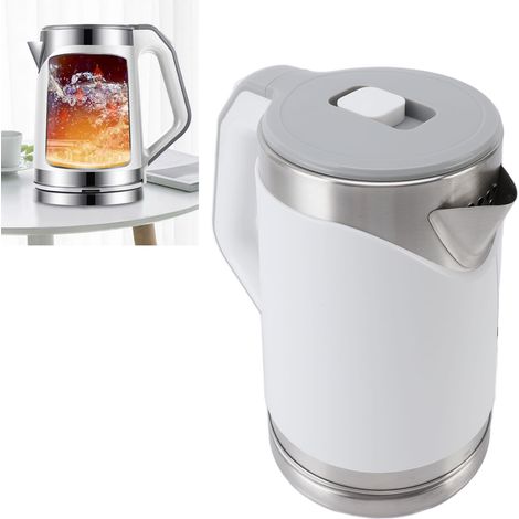 Hervidor eléctrico de acero inoxidable 304, de doble pared, con apagado automático, 1500 W, 2 l, enchufe estadounidense, 110 V, para uso doméstico y en la cocina. (1/5)