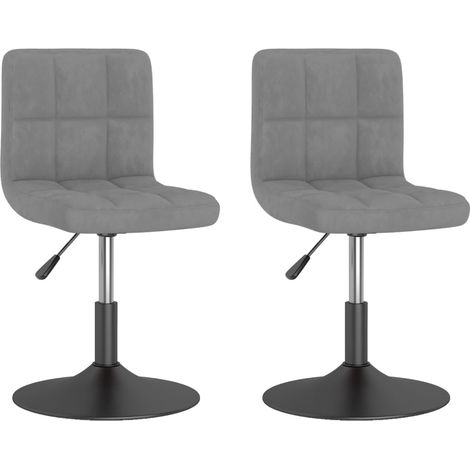 Maison Exclusive - Sedie da Pranzo Girevoli 2 pz Grigio Chiaro in Velluto