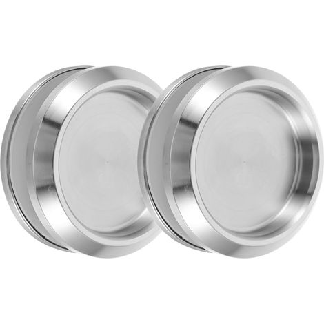 Steel Bathroom Durable Handles Sliding Pieces Shower Clean Doors Round