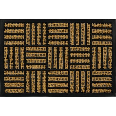 Alba Woven Tuffscrape Doormat, 40x60cm, Squares (1/4)