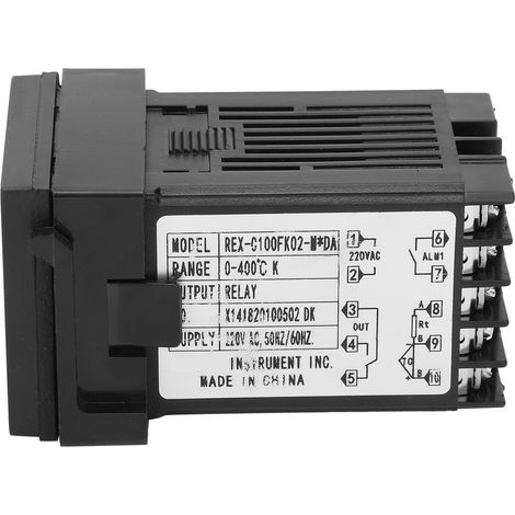 BERM@ (Authorized) 220V Temperature Controller REX-C100FK02-MDA Intelligent Temperature Controller High Precision Adjustable Temperature Switch (1/5)