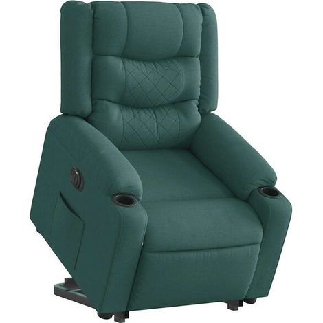 Chaise électrique relaxante en tissu, fauteuil massant ergonomique avec fonction inclinable, chauffage et vibration, design moderne pour salon ou bureau