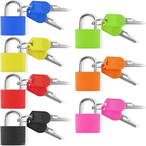 Cadenas À Serrure - En Alliage D'acier Et Coque En Plastique Abs - Pour Valise Bagage Coffre À Outils Armoire - Lot De 7 Pièces (1/5)