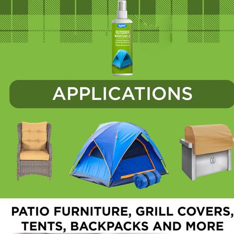 Spray imperméabilisant pour tentes KineShineX, revêtement nano-hydrophobe pour tentes de camping, imperméable, anti-moisissure et anti-taches. (1/4)