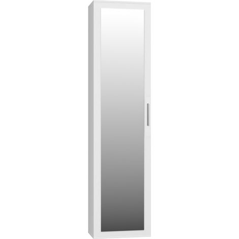 ATARA - Mobile ingresso con grande specchio - 180x50x35 cm - Due ripiani + porta appendiabiti all'interno - Mobile ingresso (1/3)
