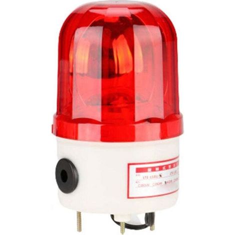 Voyant Avertissement Rotatif LED 90 dB Alarme Sécurité Étanche Poussière Lampe Rouge 12V (1/3)