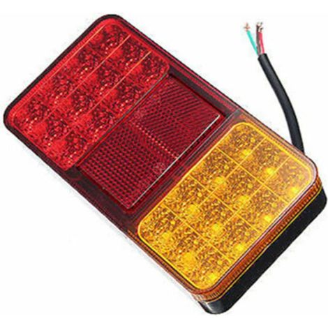 2 Feux Arrière LED 12V Étanches – Clignotant, Position, Frein – E-Marké – Universel Camion/Remorque (1/5)