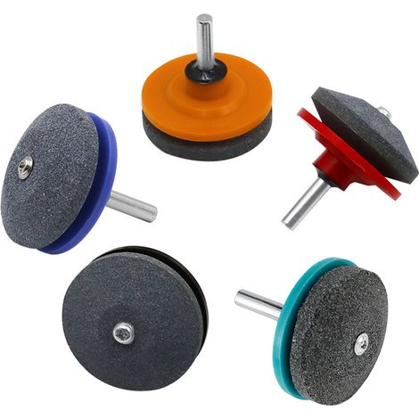 Pierre à aiguiser pour tondeuse 50×47 mm, lot de 4, bleue