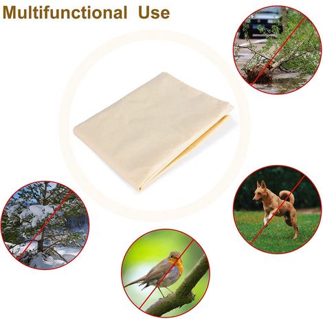 Housse hivernale pour plantes 60x80 cm en tissu non tissé, protection antigel pour pots fleurs arbustes et rosiers contre froid vent gel et intempéries du jardin extérieur (1/3)
