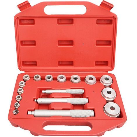 Ensemble de 17 pièces comprenant des extracteurs de petits roulements, des patins de roulement, des outils de montage et de démontage, et des outils d'installation de roulements. (1/5)