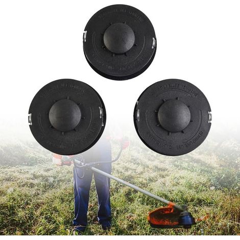 Set mit 3 Ersatz-Nylon-Trimmerköpfen für die Freischneider GC-ET 4530, RTV 400, RTV 550 und RTV 550/1, 9,8 m, 10 m, 1,6 mm Durchmesser