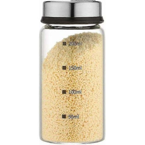 Salière et poivrière en verre avec robinet réglable, 200 ml (1/5)