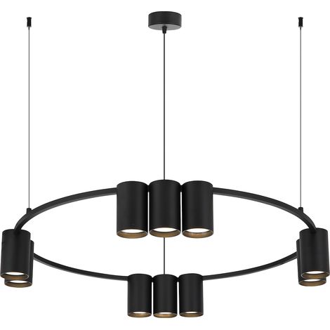 Suspension (cercle) GENESIS BLACK 10xGU10 (1/5)