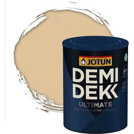 JOTUN - Peinture Bois, Lasure Opaque pour Extérieur et Intérieur Satinée - DEMI DEKK ULTIMATE - RAL 1014 - Ivoire - 0,75L (1/2)