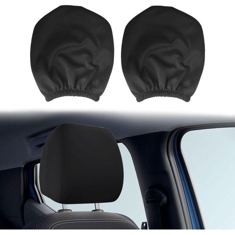 Lot de 2 housses d'appuie-tête pour voiture - Protections anti-salissures - Accessoires auto - Accessoires décoratifs - Housses de protection - Housse anti-poussière - Pour voitures, fourgonnettes et (1/5)