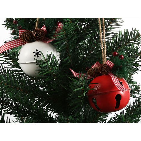 Robuste und hübsche, 90 mm große, glockenförmige Christbaumkugeln, ideal für eine Feier zum Hochzeitstag. (1/5)