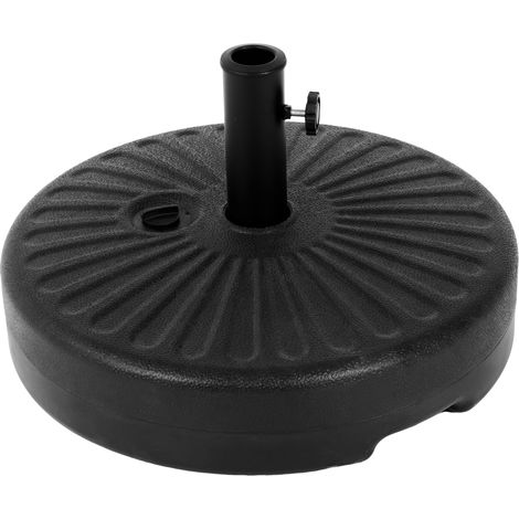 Base de parasol ronde résistante en polyéthylène haute densité avec tube en acier galvanisé (1/5)