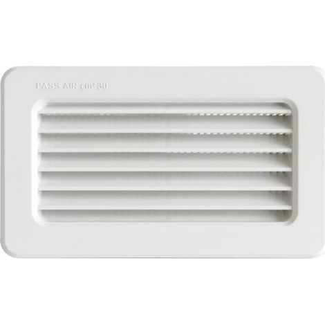 Grille terminale à encastrer + moustiquaire 145 x 85 mm pour tubes Ventilation rectangulaire 120 x 60 / 150 x 70 mm - First Plast
