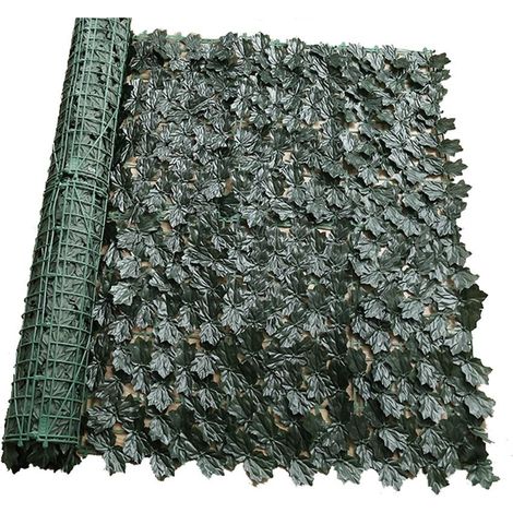 Haie artificielle en lierre, rouleau de feuilles vertes, écran de confidentialité pour jardin et décoration extérieure (1/4)