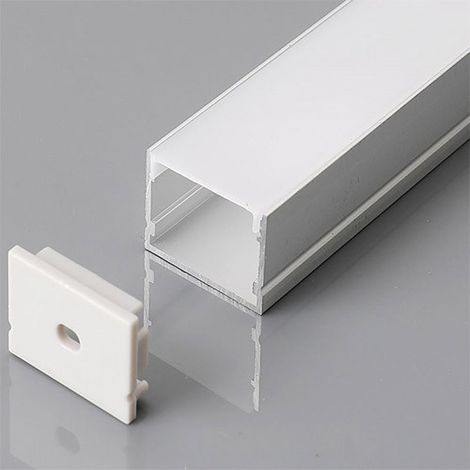 Perfil de aluminio V-TAC para tira LED (longitud máxima: 25 mm) mate 2000 x 30 x 20 mm