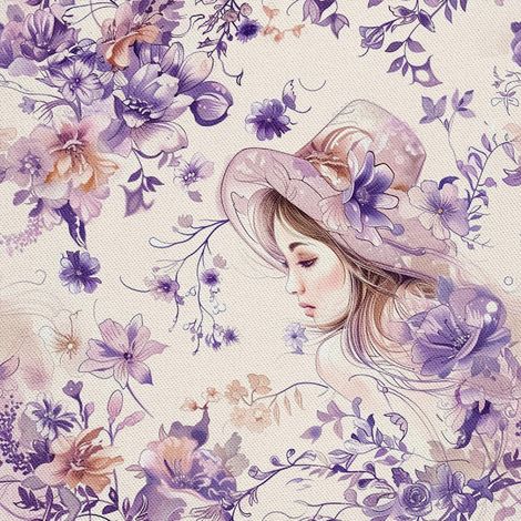 Tela decorativa para exteriores Oxford - Motivo femenino  DX10394 (1/5)