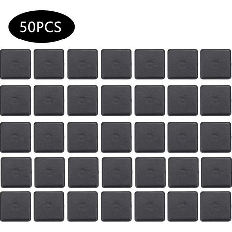 Couvercle d'embout, attaches en plastique noir pour profilés en aluminium Standard 2020/3030/4040, 50 pièces (1/5)