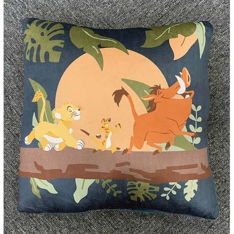 Coussin 35x35 Le Roi Lion Simba, Timon et Pumbaa