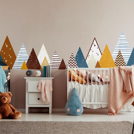 Stickers enfant montagnes scandinaves ulrika 90 x 155 cm (1/5)