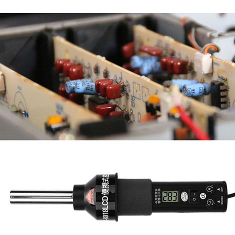 Station de dessoudage à air chaud électronique 220 V 450 W avec écran LCD et réglage de la température, pour circuits intégrés SMD et BGA. (1/5)
